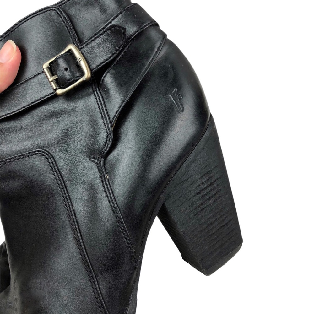 Frye Black Leather Patty Riding Booties - Picture 2 of 6